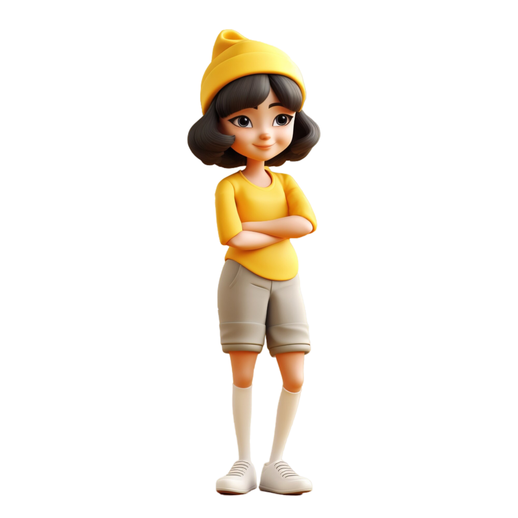 3d cartoon style character