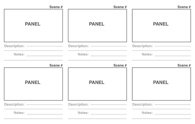 A simple storyboard template
