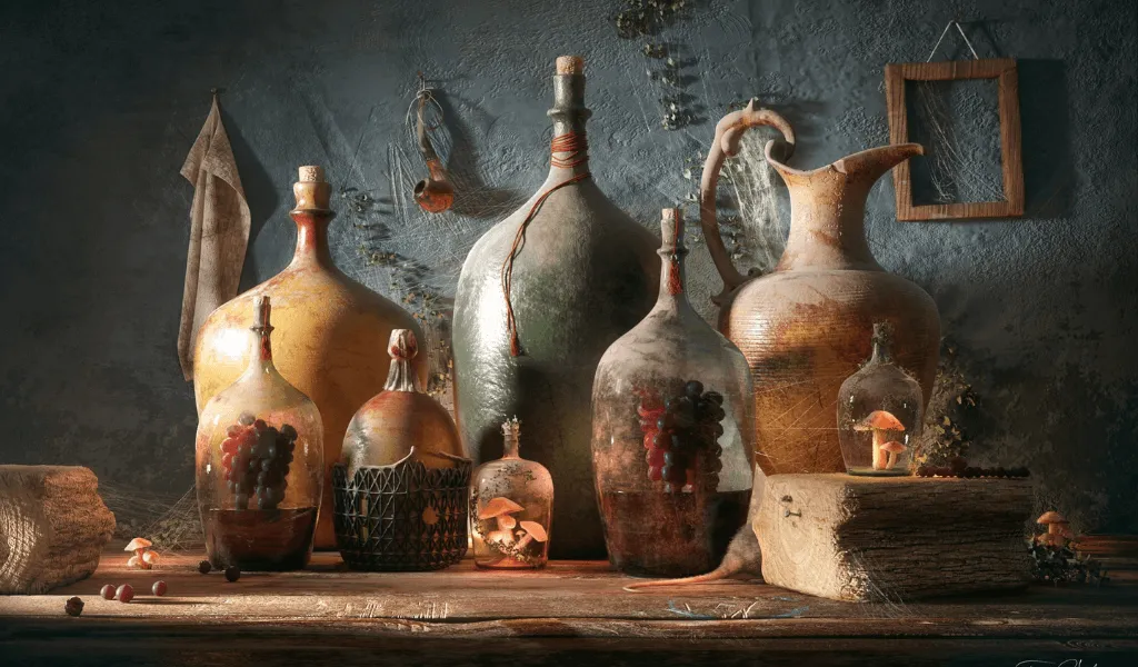 Bottles of Lifes 3D Texturing
