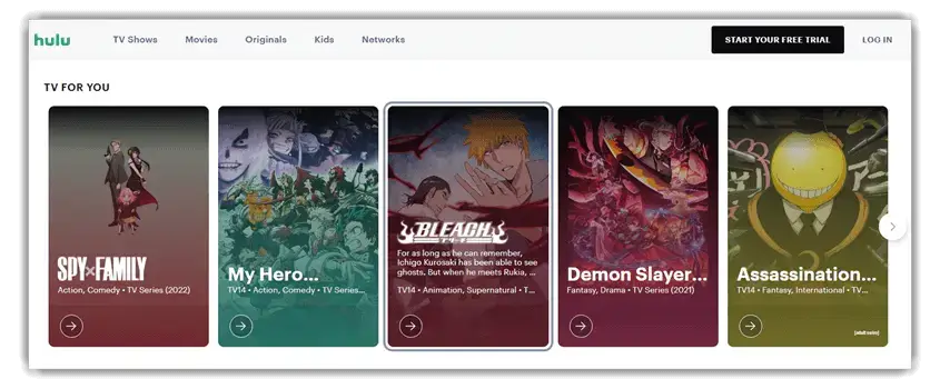 Hulu Anime Streaming Website to Download Paid