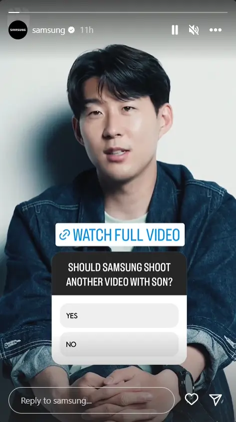 Samsung Yes No Polls for insights  - instagram story dimensions
